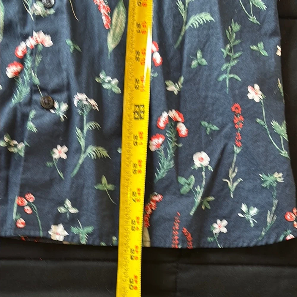 Perry Ellis M Floral Blue Men's Shirt - Picture 7 of 8